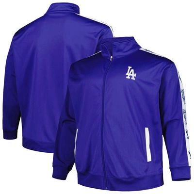 Shop Profile Royal Los Angeles Dodgers Big & Tall Tricot Track Full-zip Jacket