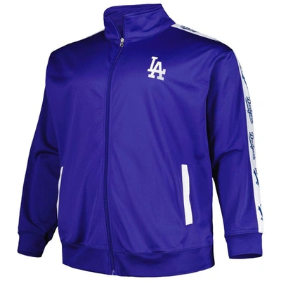Shop Profile Royal Los Angeles Dodgers Big & Tall Tricot Track Full-zip Jacket