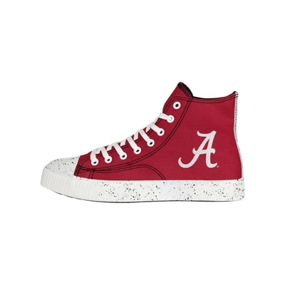 Shop Foco Alabama Crimson Tide Paint Splatter High Top Sneakers In Red