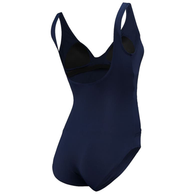 Shop Tommy Bahama Navy Buffalo Bills Pearl Clara Wrap One-piece Swimsuit In Blue