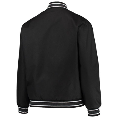Shop Jh Design Black Brooklyn Nets Plus Size Poly Twill Full-snap Jacket
