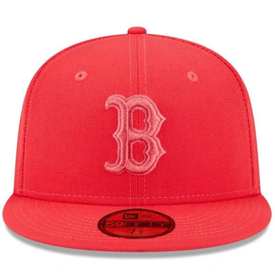 Shop New Era Red Boston Red Sox 2023 Spring Color Basic 59fifty Fitted Hat