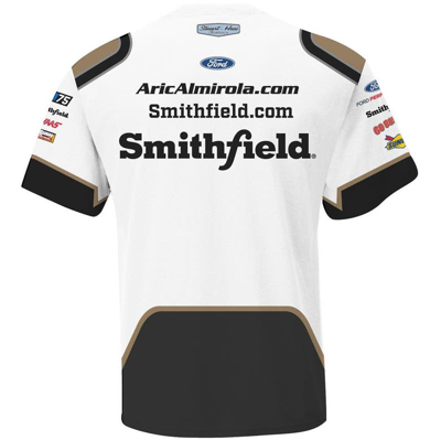 Shop Stewart-haas Racing Team Collection White Aric Almirola Smithfield Sublimated Team Uniform T-shirt