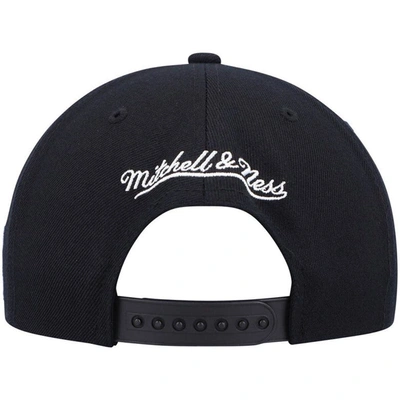 Shop Mitchell & Ness Black Philadelphia 76ers Hardwood Classics Script 2.0 Snapback Hat