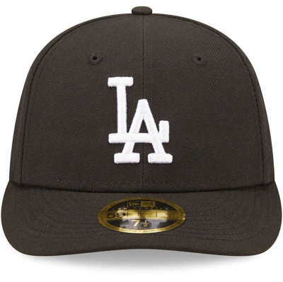 Shop New Era Los Angeles Dodgers Black & White Low Profile 59fifty Fitted Hat