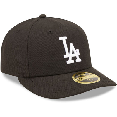 Shop New Era Los Angeles Dodgers Black & White Low Profile 59fifty Fitted Hat