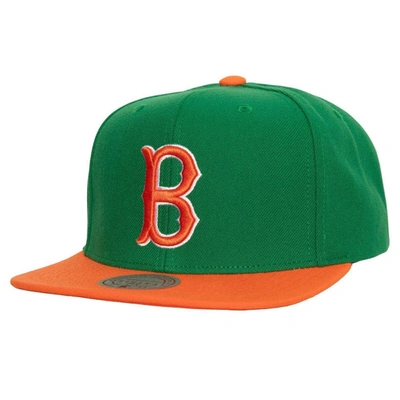 Shop Mitchell & Ness Green/orange Boston Red Sox Hometown Snapback Hat