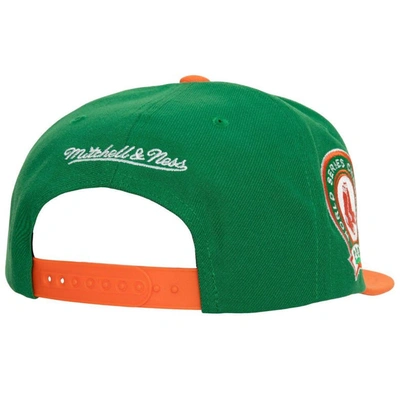 Shop Mitchell & Ness Green/orange Boston Red Sox Hometown Snapback Hat