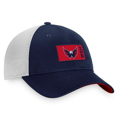Shop Fanatics Branded Navy Washington Capitals Authentic Pro Rink Trucker Snapback Hat