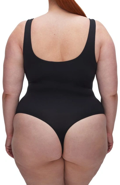 Good American Modern Tank Scuba Thong Bodysuit In Black001