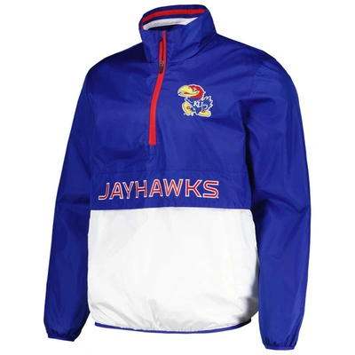 Shop G-iii Sports By Carl Banks Royal Kansas Jayhawks Cornerman Half-zip Top