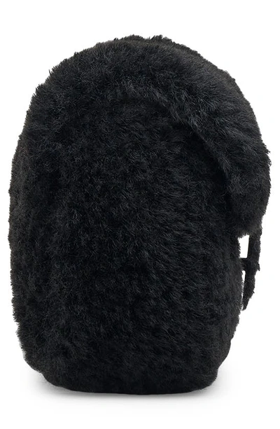 Shop Marc Jacobs Mini The Teddy J Marc Faux Fur Shoulder Bag In Black