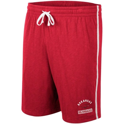 Shop Colosseum Cardinal Arkansas Razorbacks Thunder Slub Shorts