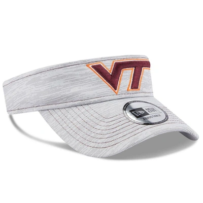 Shop New Era Gray Virginia Tech Hokies Logo Adjustable Visor