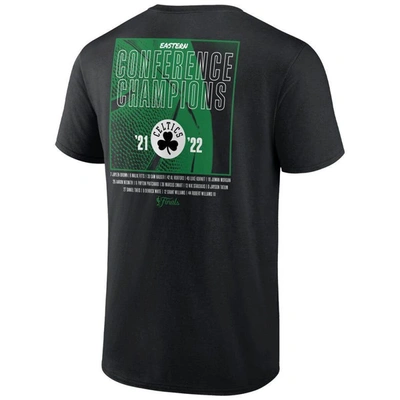 Shop Fanatics Branded Black Boston Celtics 2022 Eastern Conference Champions Balanced Attack Roster T-shi