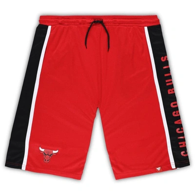 Shop Fanatics Branded Red Chicago Bulls Big & Tall Referee Iconic Mesh Shorts