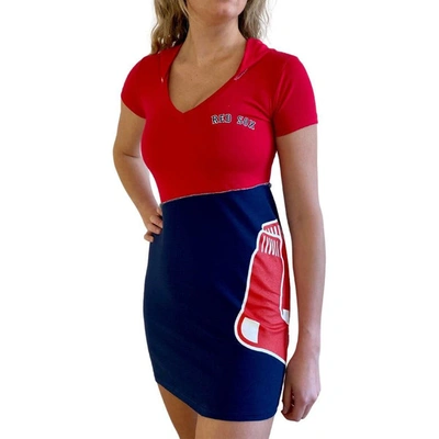 Shop Refried Apparel Red/navy Boston Red Sox Hoodie Dress