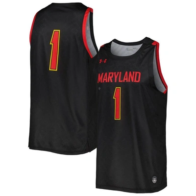 Shop Under Armour Black Maryland Terrapins Replica Basketball Jersey
