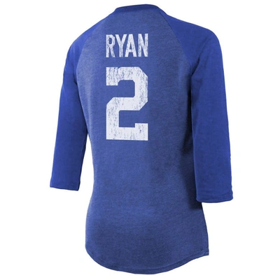 Shop Majestic Threads Matt Ryan Royal Indianapolis Colts Player Name & Number Raglan 3/4-sleeve T-shirt