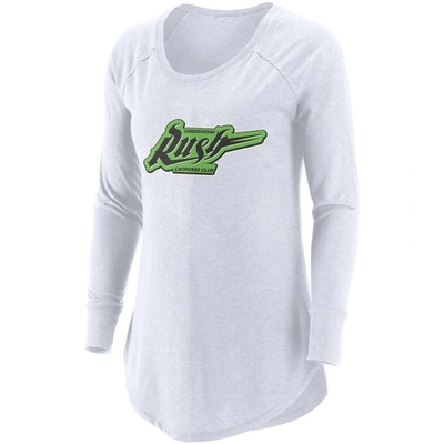 Shop Adpro Sports White Saskatchewan Rush Primary Logo Tri-blend Long Sleeve T-shirt
