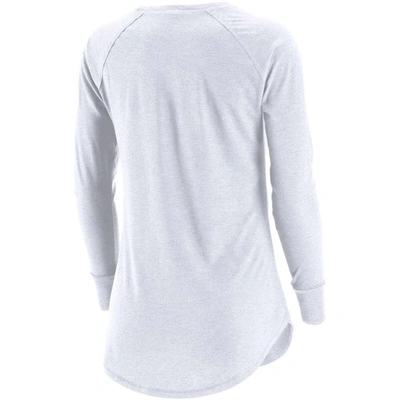 Shop Adpro Sports White Saskatchewan Rush Primary Logo Tri-blend Long Sleeve T-shirt