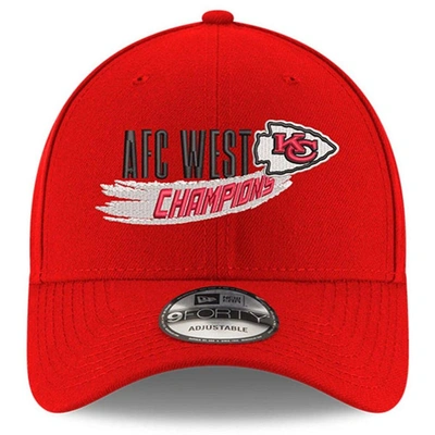 Shop New Era Red Kansas City Chiefs 2022 Afc West Division Champions  9forty Adjustable Hat