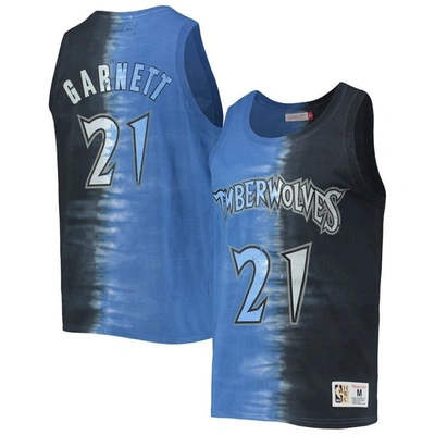 Shop Mitchell & Ness Kevin Garnett Black/blue Minnesota Timberwolves Hardwood Classics Tie-dye Name & Num