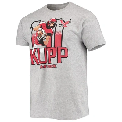 Shop Retro Brand Original  Cooper Kupp Heathered Gray Eastern Washington Eagles Player T-shirt In Heather Gray
