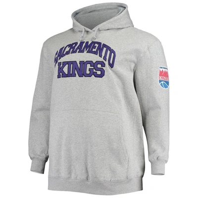 Shop Mitchell & Ness Jason Williams Heathered Gray Sacramento Kings Big & Tall Name & Number Pullover Hoo In Heather Gray