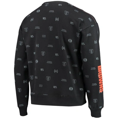 Shop Tommy Hilfiger Black Cleveland Browns Reid Graphic Pullover Sweatshirt