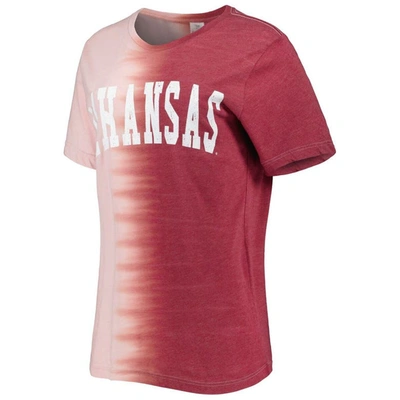 Shop Gameday Couture Cardinal Arkansas Razorbacks Find Your Groove Split-dye T-shirt