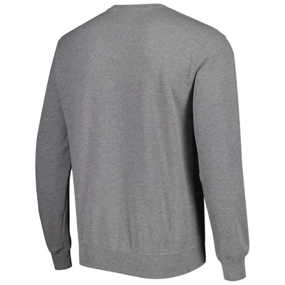 Shop Colosseum Heathered Gray Baylor Bears Arch & Logo Pullover Sweatshirt In Heather Gray