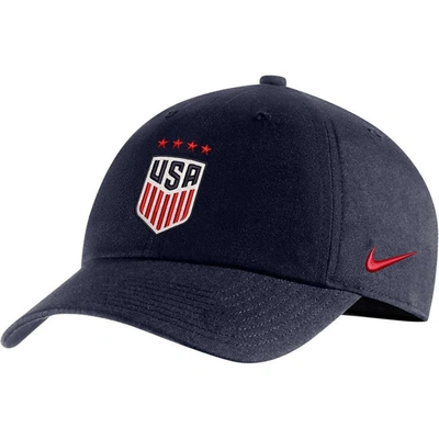 Shop Nike Navy Uswnt Campus Performance Adjustable Hat