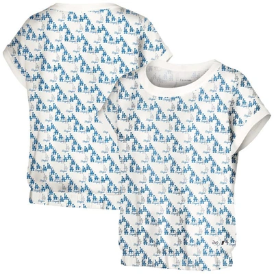 Shop Lusso White Los Angeles Dodgers Madge Dolman Tri-blend T-shirt