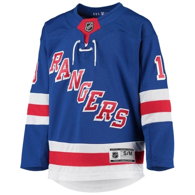 Shop Outerstuff Youth Alexis Lafreniere Blue New York Rangers Home Premier Player Jersey