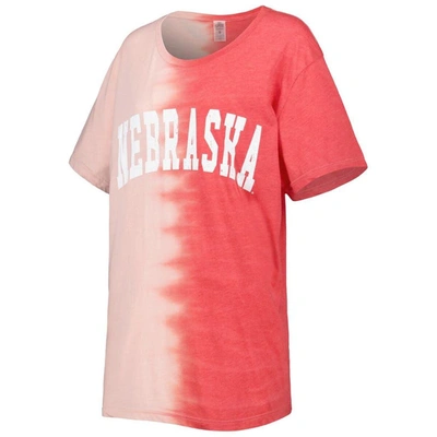 Shop Gameday Couture Scarlet Nebraska Huskers Find Your Groove Split-dye T-shirt