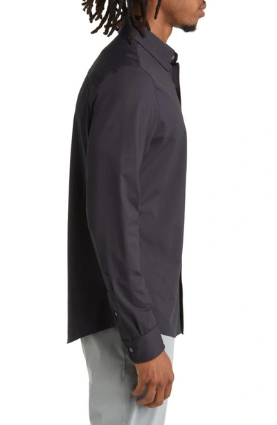 Rhone Commuter Slim Fit Button-up Shirt In Black