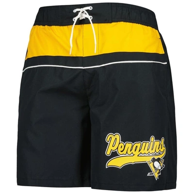 Shop Starter Black Pittsburgh Penguins Freestyle Volley Swim Shorts