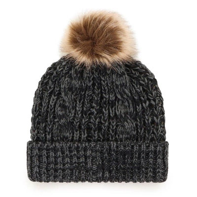 Shop 47 ' Black Pittsburgh Steelers Logo Meeko Cuffed Knit Hat With Pom