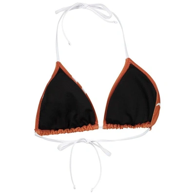 Shop Foco Texas Orange Texas Longhorns Wordmark Bikini Top In Burnt Orange