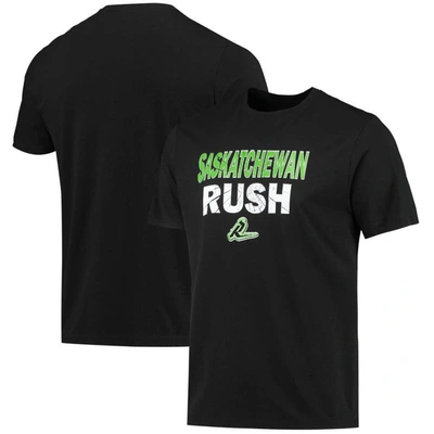 Shop Levelwear Black Saskatchewan Rush Team Logo Thrive T-shirt