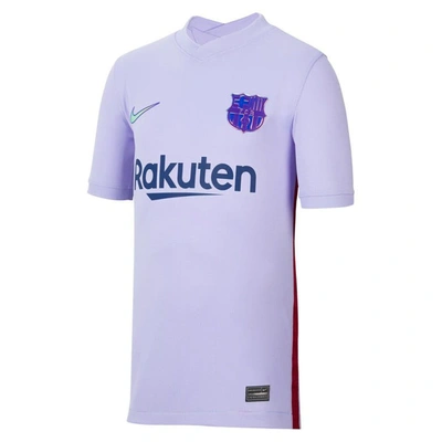 Shop Nike Youth  Purple Barcelona 2021/22 Away Stadium Replica Jersey