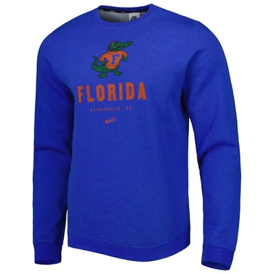 Shop Nike Royal Florida Gators Vault Stack Club Fleece Pullover Sweatshirt