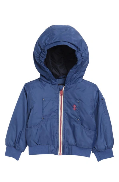 Shop Izod Hooded Rain Jacket In Blue