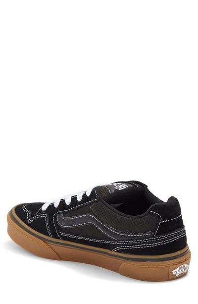 Shop Vans Kids' Caldrone Low Top Sneaker In Suede Mesh Black/ Gum