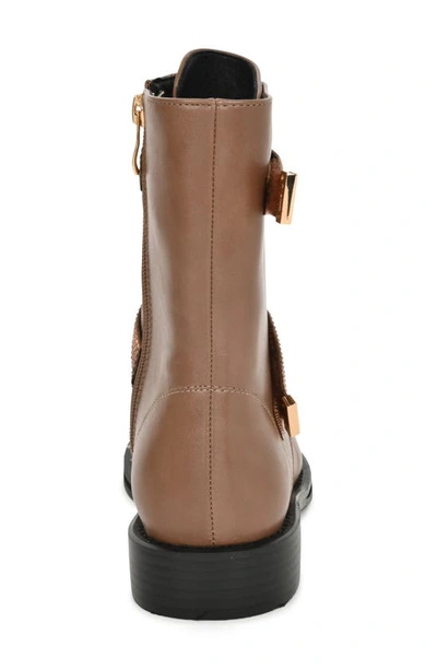 Ninety Union Buffalo Rhinestone Strap Boot In Taupe