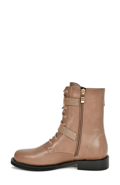 Ninety Union Buffalo Rhinestone Strap Boot In Taupe