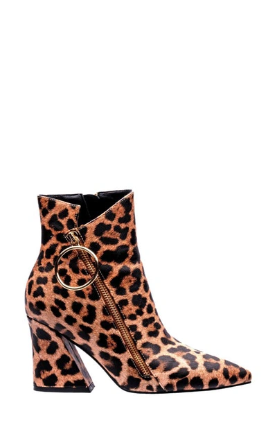 Ninety Union Women's Fashion Booties With Zipper & Ring Tap In Leopard