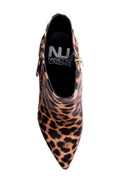 Ninety Union Women's Fashion Booties With Zipper & Ring Tap In Leopard