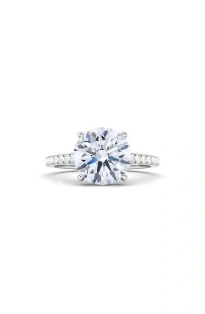 Shop Hautecarat 18k White Gold Round Cut Lab Created Diamond Engagement Ring